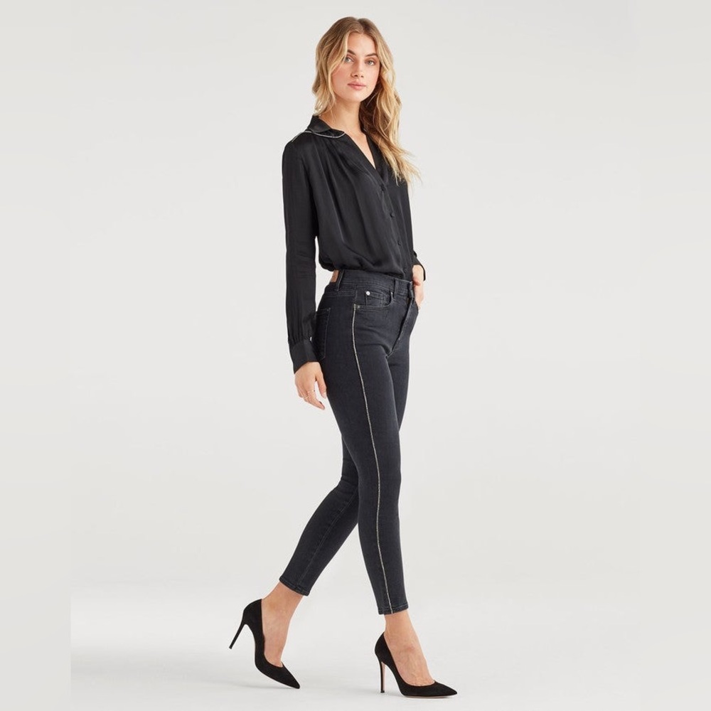 SALE 30% OFF | 7 For All Mankind Vintage Ankle Skinny w/ Snake Piping